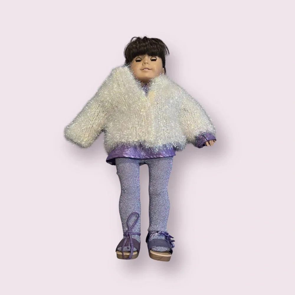 Pleasant Company American Girl Doll With Purple Sparkle Outfit And Jacket